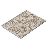 Duurzame stijl Digitale Camouflage Beige Decor Notitieboek (Linkerzijde)