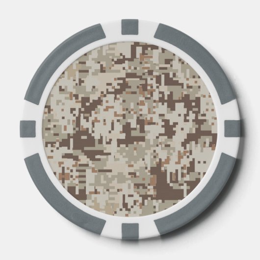 Duurzame stijl Digitale Camouflage Pixels Decor Poker Chips (Voorkant)
