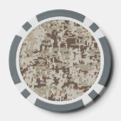 Duurzame stijl Digitale Camouflage Pixels Decor Poker Chips (Achterkant)