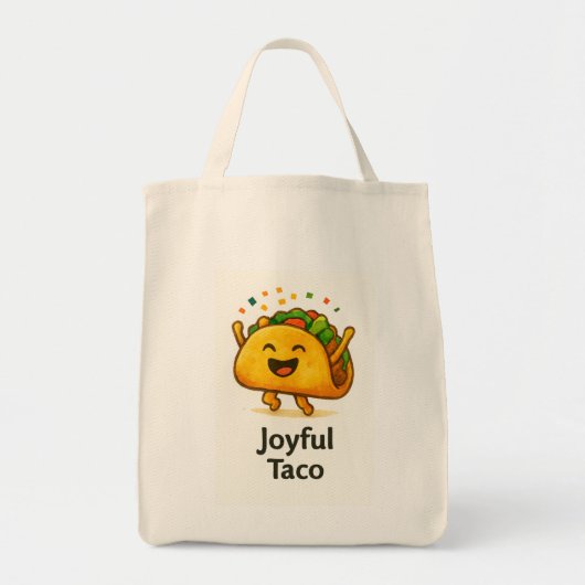 Duurzame Taco Herbruikbare Boodschappentas Funny F Tote Bag (Voorkant)