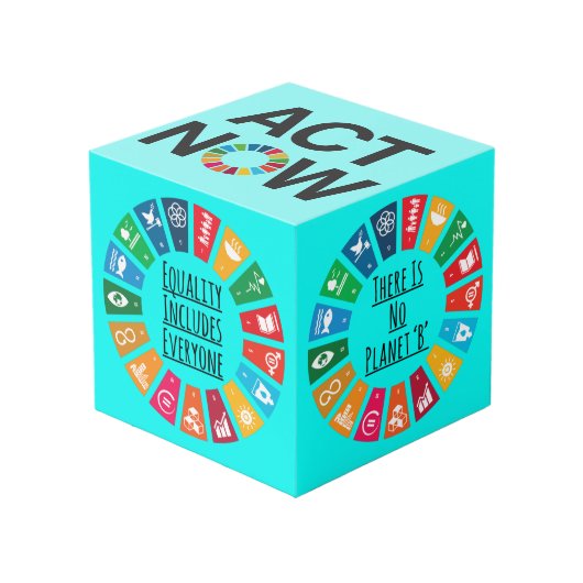 Duurzame toekomst kubus (Voorkant hoekig)