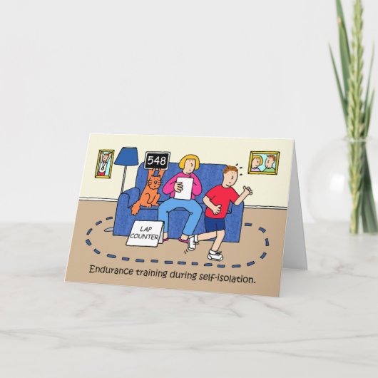 Duurzame training tijdens zelfisolatie kaart (Voorkant)