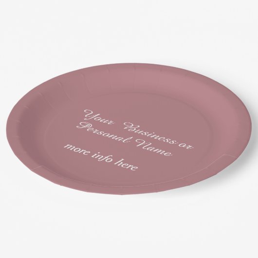 Duurzame vaste roos papieren bordje (Gekanteld)