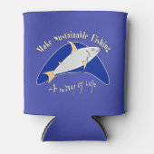 Duurzame visserij een manier van leven maken blikjeskoeler (Voorkant)