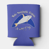 Duurzame visserij een manier van leven maken blikjeskoeler (Achterkant)