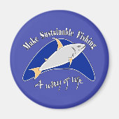 Duurzame visserij een manier van leven maken magneet (Voorkant)