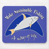 Duurzame visserij een manier van leven maken muismat (Voorkant)