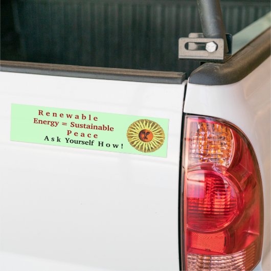 duurzame vrede duurzame energie bumpersticker (Op Truck)