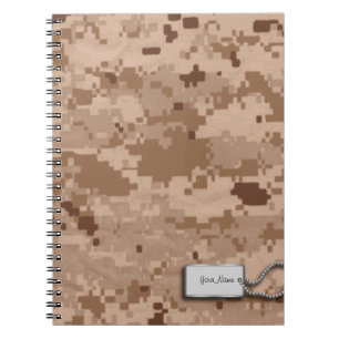 Duurzame zand digitale militaire camouflage notitieboek
