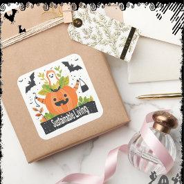 DuurzameLeefstijl | ExOntwerper | Halloween Vierkante Sticker