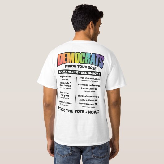 Duval Dems Pride 2026 T-shirt (Achterkant volledig)