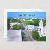 Duval Street, Key West Florida Briefkaart (Voorkant / Achterkant)