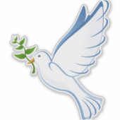duve peace fly branch sticker (Voorkant)