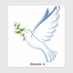 duve peace vliegende olijftak sticker