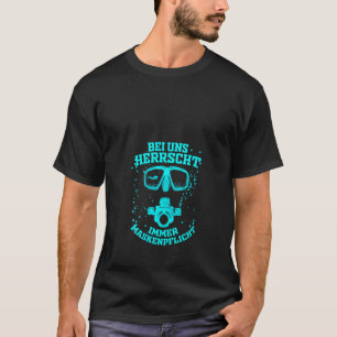 Duvendamsmasker voor vrouwen Funny Scuba-duiker V T-shirt