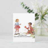 Duvid houdt van Golde. Briefkaart (Staand voorkant)