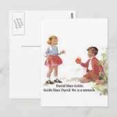 Duvid houdt van Golde. Briefkaart (Voorkant / Achterkant)