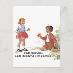 Duvid houdt van Golde. Briefkaart