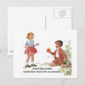 Duvid houdt van Golde. Briefkaart (Voorkant / Achterkant)