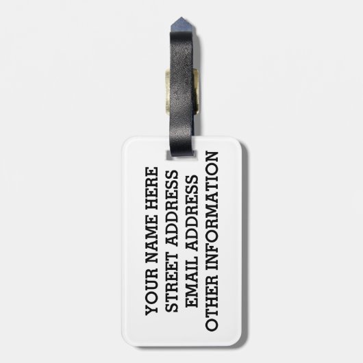 Duvlag Bagagelabel (Achterkant verticaal)