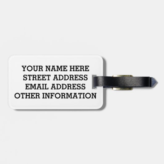 Duvlag Bagagelabel (Achterkant horizontaal)
