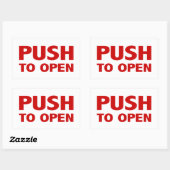 Duw aan Open Deurteken Rechthoekige Sticker (Vel)