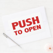 Duw aan Open Deurteken Rechthoekige Sticker (Envelop)