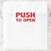 Duw aan Open Deurteken Ronde Sticker (Tas)