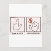 Duw Button, ontvang Bacon Briefkaart (Voorkant)