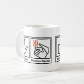 Duw Button, ontvang Bacon Koffiemok (Voorkant links)