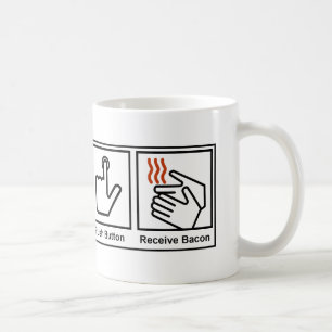 Duw Button, ontvang Bacon Koffiemok