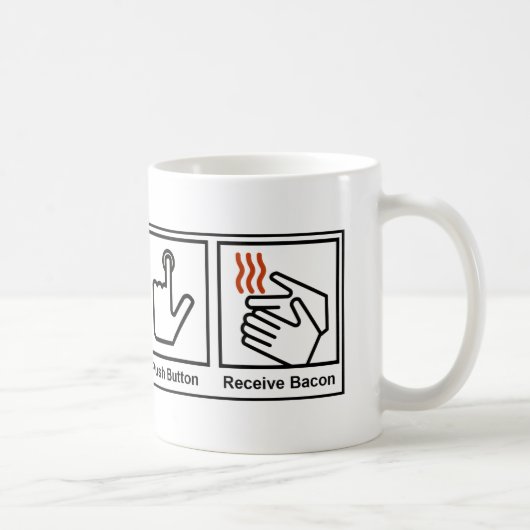 Duw Button, ontvang Bacon Koffiemok (Rechts)