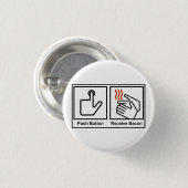 Duw Button, ontvang Bacon Ronde Button 3,2 Cm (Voorkant /achterkant)