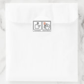 Duw Button, ontvang Bacon Ronde Sticker (Tas)