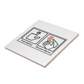 Duw Button, ontvang Bacon Tegeltje (Zijkant)