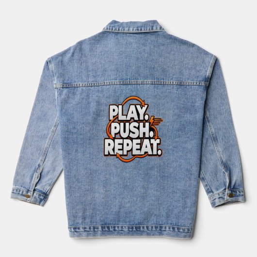 Duw de grenzen van het gewone denim jacket (Achterkant)