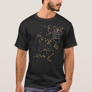 Duw de knoop rond als Confetti Pocket volledig O T-shirt