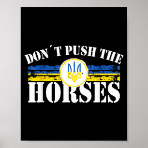 Duw de paarden niet - Grappige Meme Quote voor Poster