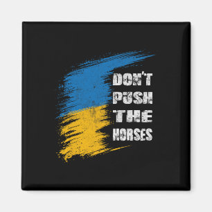 Duw de paarden niet Oekraïense vlag Magneet