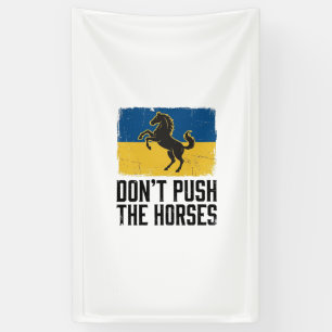 Duw de paarden niet Vintage paard Spandoek