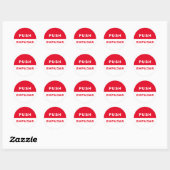 Duw Engelse Spaanse Rode Witte Veiligheidsinstruct Ronde Sticker (Vel)