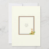 Duw Giraffe | Oerwoud Safari Baby shower Kaart (Achterkant)