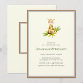 Duw Giraffe | Oerwoud Safari Baby shower Kaart (Voorkant / Achterkant)