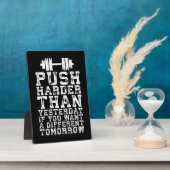 Duw harder dan gisteren - Workout Motivatie Fotoplaat (Zijkant)