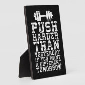 Duw harder dan gisteren - Workout Motivatie Fotoplaat (Zijkant)