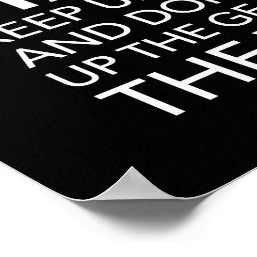 Duw Harder - Motivatie Succes Poster (Hoek)