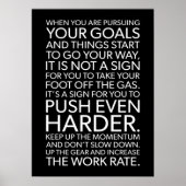 Duw Harder - Motivatie Succes Poster (Voorkant)