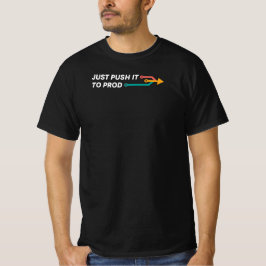 Duw het gewoon naar Prod Funny Programmer T-shirt