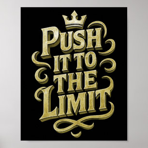 Duw het tot de limiet van de training Bodybuilding Poster