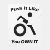 Duw het zoals u het EIGEN met Wheelstoel Fleece Deken (Voorkant)